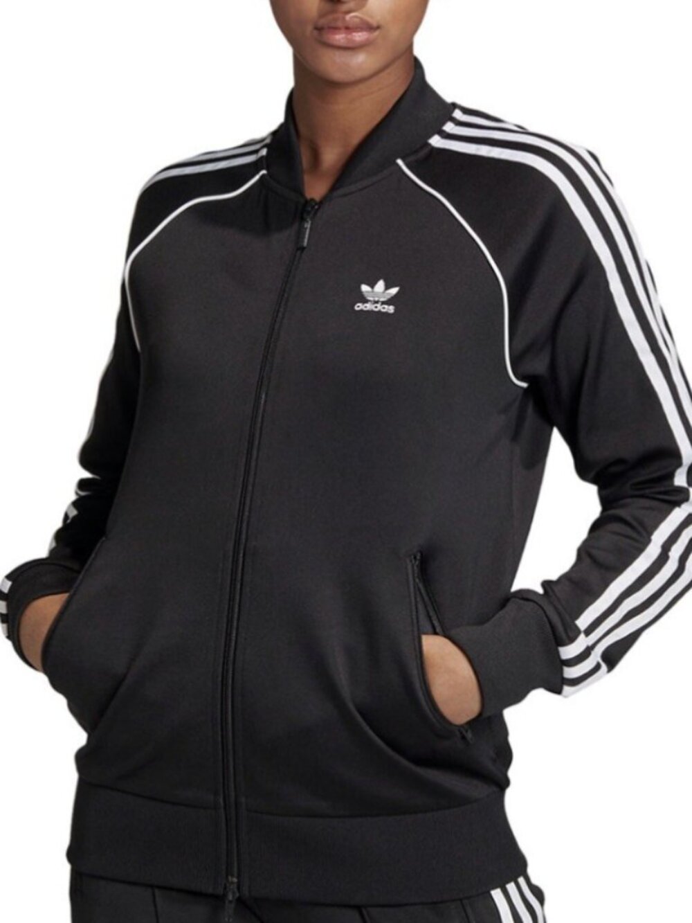 Adidas Women Superstar Three Stripe Track Jacket